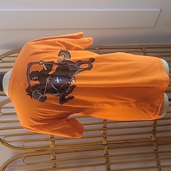 The Horsemen P51 flight team orange tee shirt air show grim reaper size medium - Picture 4 of 9